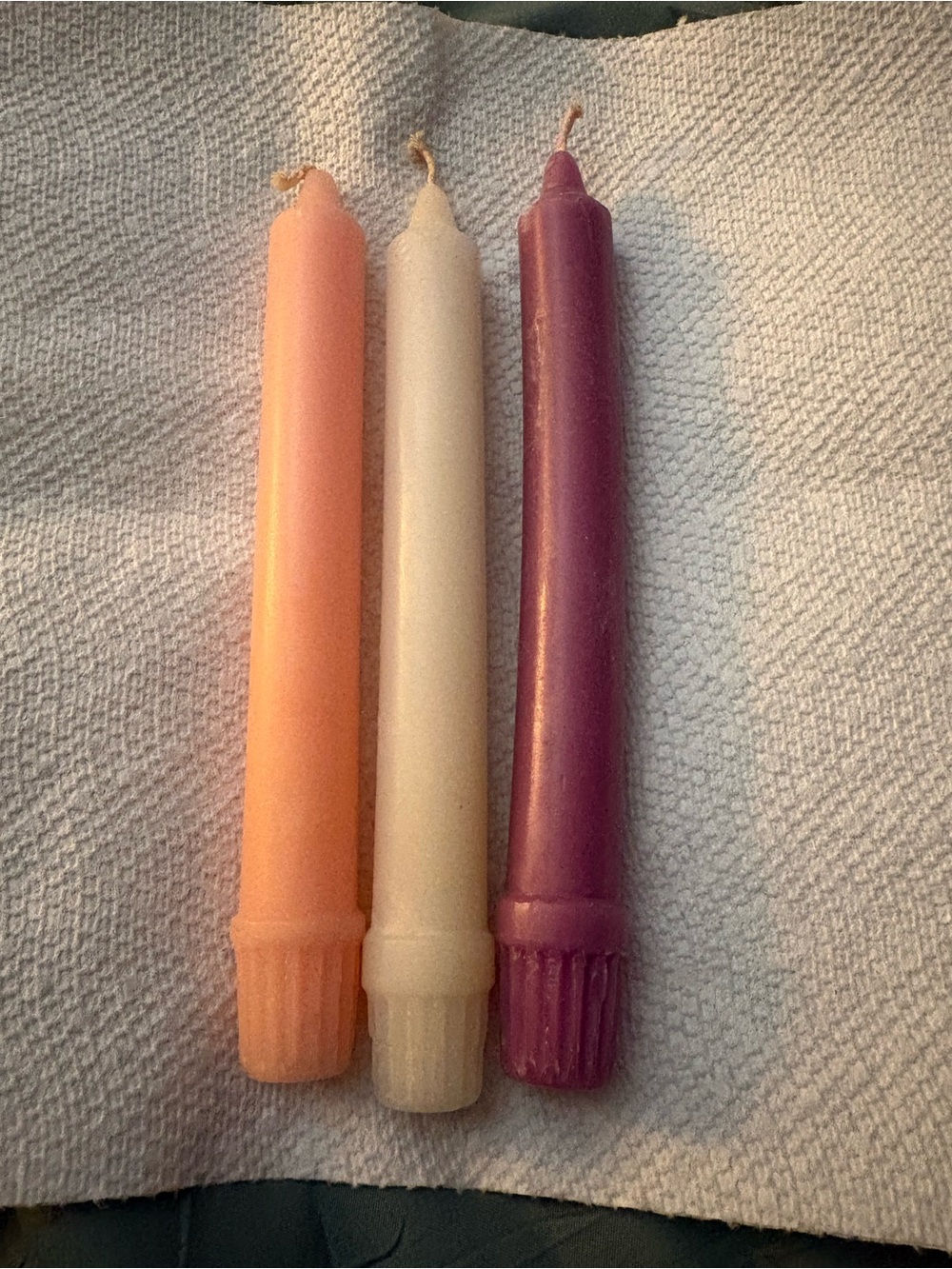 Pastel Dinner Candles